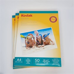 Фотобумага Kodak А4/50л/180г/м глянцевая односторонняя 1671 - фото 4524